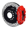 Wilwood 13-Inch Disc Brakes, Drilled & Slotted, Dynalite Caliper Red
