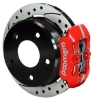 Wilwood 11-Inch Disc Brakes, Drilled & Slotted, Dynapro Caliper Red
