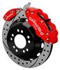 Picture of CE-6014-14262DR - Wilwood Disc Brake Kit w/ E-Brake - 12.88" Drilled & Slotted Rotors & Red Calipers (for Currie Floater)