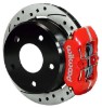 Wilwood 11-Inch Disc Brakes, Drilled & Slotted Dynapro Caliper Red