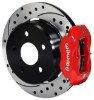 Wilwood 12-Inch Disc Brakes, Drilled & Slotted, Dynalite Caliper Red
