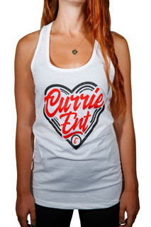Currie Heart Womens Tank Top - White