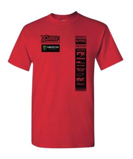 '22 Casey Currie Racing - Team Tee - Short Sleeve - Red - Front