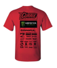 '22 Casey Currie Racing - Team Tee - Short Sleeve - Red - Back