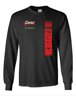 '22 Casey Currie Racing - Team Tee - Long Sleeve - Black - Front